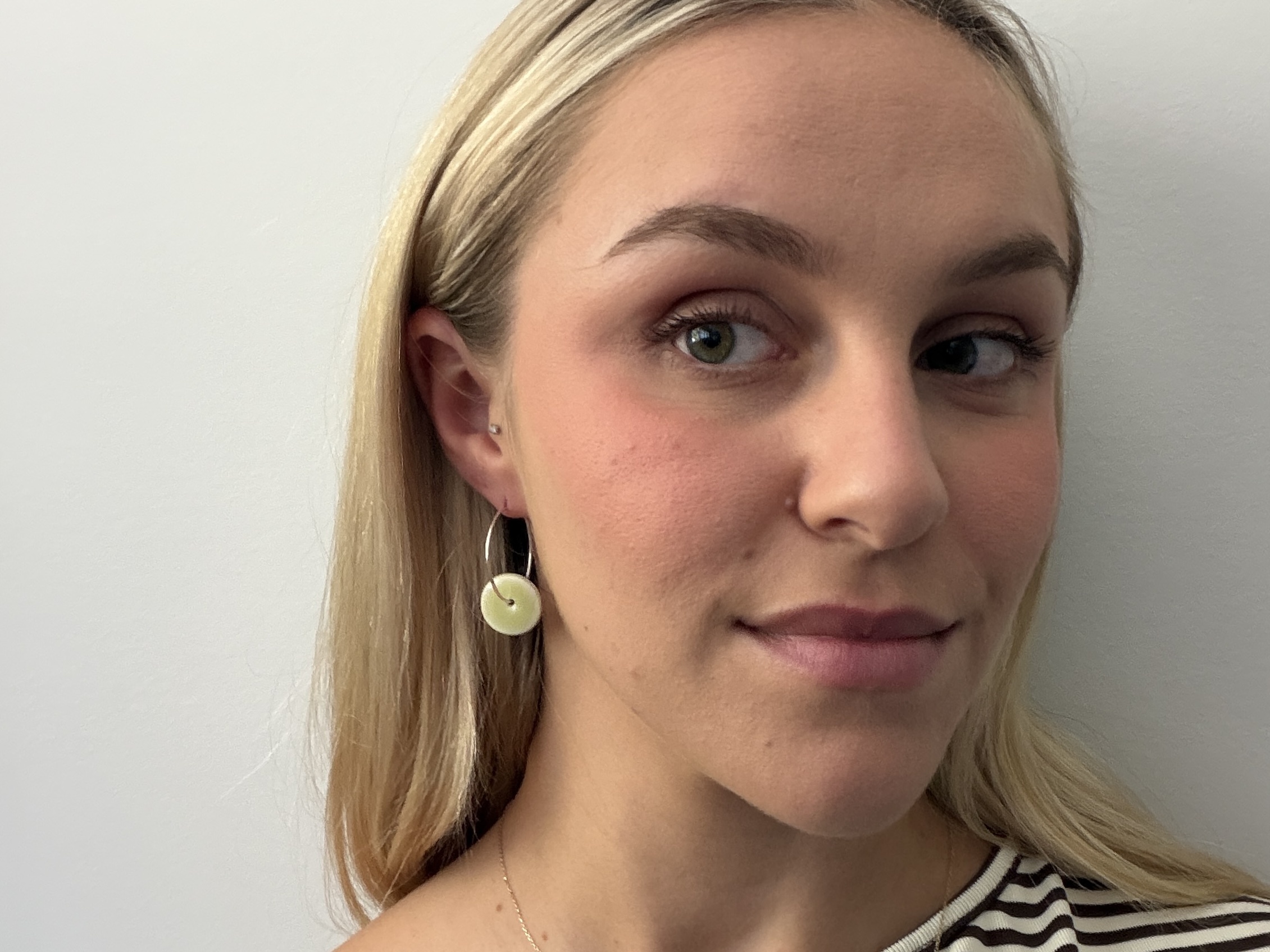 Pistachio Disc earrings (small) 2026
